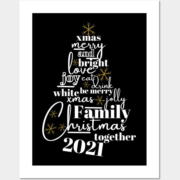 Family Christmas 2021 design Wall Art by the christmas shop